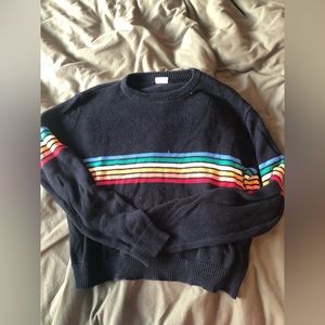 Cropped rainbow sweater